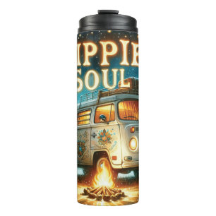 Bouteilles Isothermes Paruline thermique rétro-super Hippie
