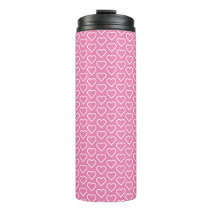 Bouteilles Isothermes Paruline thermique rose avec coeur ou choisir des