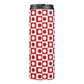 Bouteilles Isothermes Paruline thermique rouge et blanc Abstrait moderne (Dos)