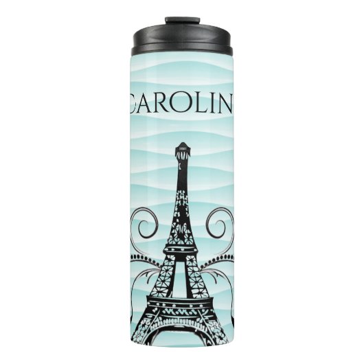 Bouteilles Isothermes Paruline thermique turquoise Tour Eiffel (Devant)