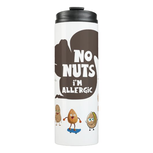 Bouteilles Isothermes Pas de noix Je suis Allergic Peanut Sensibilisatio (Devant)