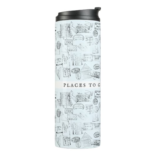 Bouteilles Isothermes Passeport Timps Wanderlust voyage devis modèle (Tourné sur la gauche)