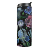 Bouteilles Isothermes Pastel à l'huile florale : Motif sans couture (Tourné sur la gauche)