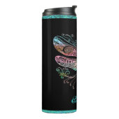 Bouteilles Isothermes Pastel Abstrait Dragonfly Black (Tourné sur la gauche)