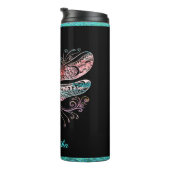 Bouteilles Isothermes Pastel Abstrait Dragonfly Black (Tourné sur la droite)