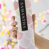 Pastel Aquarelle Sirène Motif avec nom