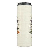 Bouteilles Isothermes Pastel brodé Gothic Sugar Skull Fleurs (Dos)