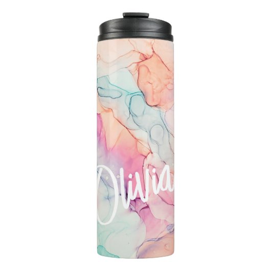 Bouteilles Isothermes Pastel Colors Encre d'alcool Personnalisée (Devant)