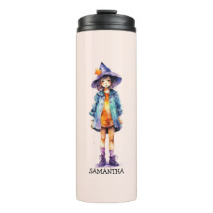 Bouteilles Isothermes Pastel Cute Witch Girl Halloween esthétique