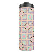 Bouteilles Isothermes Pastel Geometric Tile Pattern | Pink Mint Purple (Devant)