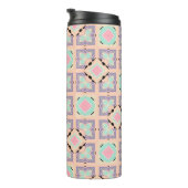 Bouteilles Isothermes Pastel Geometric Tile Pattern | Pink Mint Purple (Tourné sur la droite)