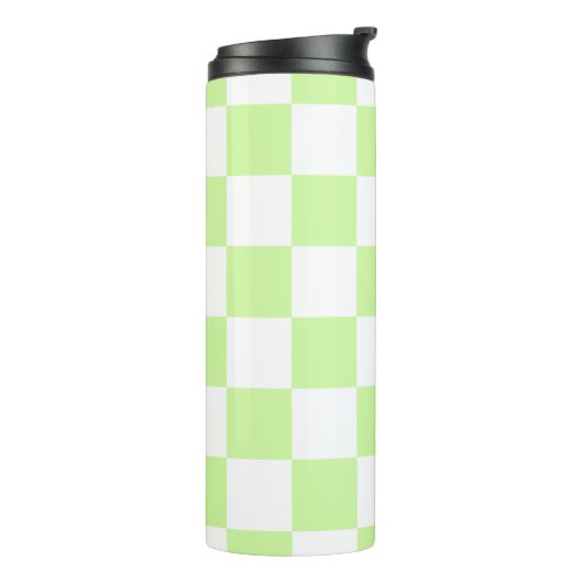 Bouteilles Isothermes Pastel Green À damiers En vichy Motif (Tourné sur la gauche)