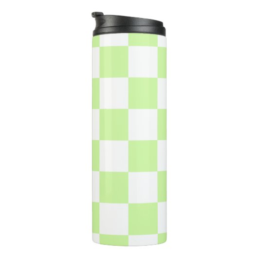 Bouteilles Isothermes Pastel Green À damiers En vichy Motif (Tourné sur la droite)