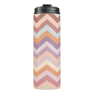 Bouteilles Isothermes Pastel Multicolore Chevron Zigzag Boho Géométrique