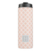 Bouteilles Isothermes Pastel Peach and Grey Links Motif Monogramme (Devant)