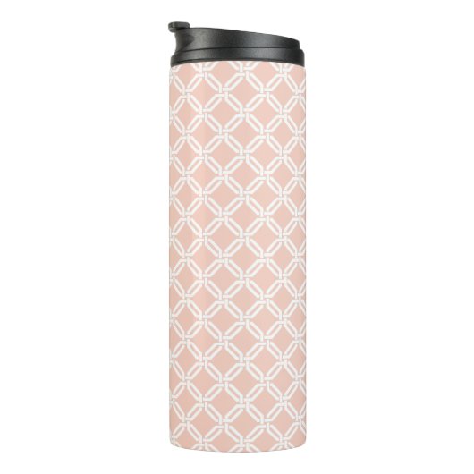 Bouteilles Isothermes Pastel Peach and Grey Links Motif Monogramme (Tourné sur la droite)