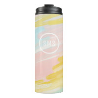 Pastel peinture isolée tumbler monographie de la c