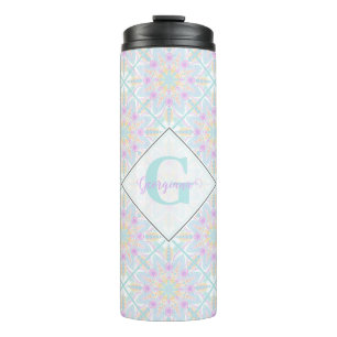 Bouteilles Isothermes Pastel personnalisé Arc-en-ciel Floral Mandala Car