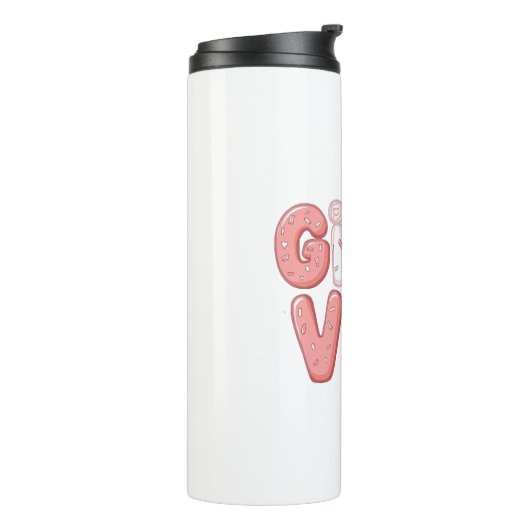 Bouteilles Isothermes Pastel Pink and Teal Girly Aesthetic (Tourné sur la gauche)