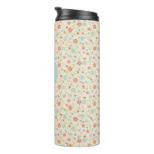 Bouteilles Isothermes Pastel Pretty Spring Floral Pattern Monogram (Tourné sur la droite)