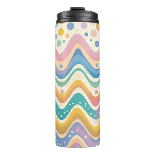 Bouteilles Isothermes Pastel Rainbow Retro Design abstrait (Devant)