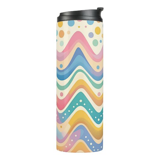 Bouteilles Isothermes Pastel Rainbow Retro Design abstrait (Tourné sur la gauche)