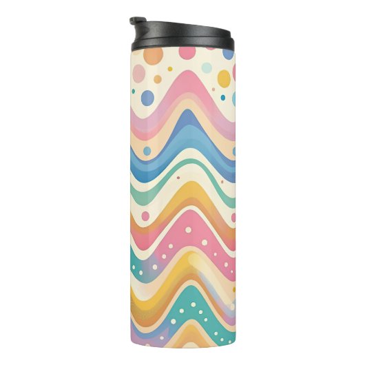 Bouteilles Isothermes Pastel Rainbow Retro Design abstrait (Tourné sur la droite)