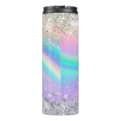 Bouteilles Isothermes Pastel Rainbow Wave Ombre Silver Parties scintilla (Dos)