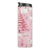 BOUTEILLES ISOTHERMES PASTEL ROSE NOËL SCÈNE HIVER (Tourné sur la droite)