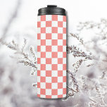 Bouteilles Isothermes Pastel Rouge Blanc À damiers damier Vintage<br><div class="desc">Pastel rouge et blanc À damiers damier Vintage.</div>
