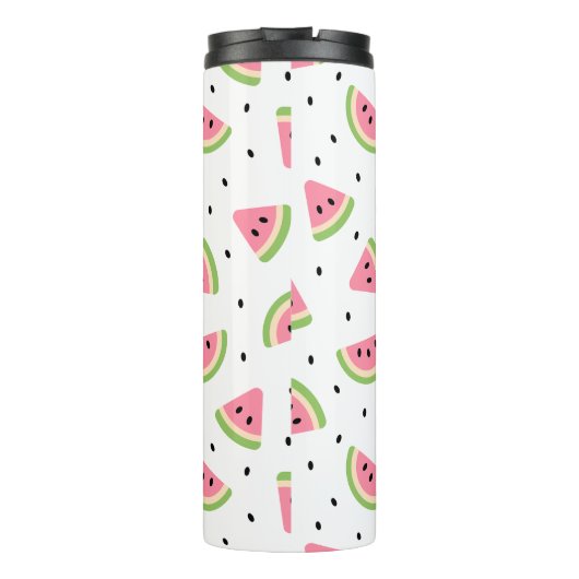 Bouteilles Isothermes Pastèque rose, Graines de pastèque, Motif d'été (Dos)