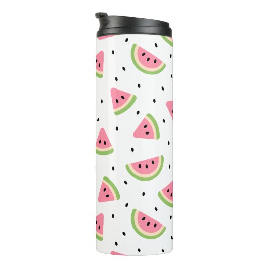 Bouteilles Isothermes Pastèque rose, Graines de pastèque, Motif d'été (Tourné sur la droite)