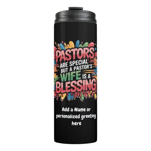 Bouteilles Isothermes ✝️ Pasteurs Femme Appréciation Cadeau Bénédiction (Devant)