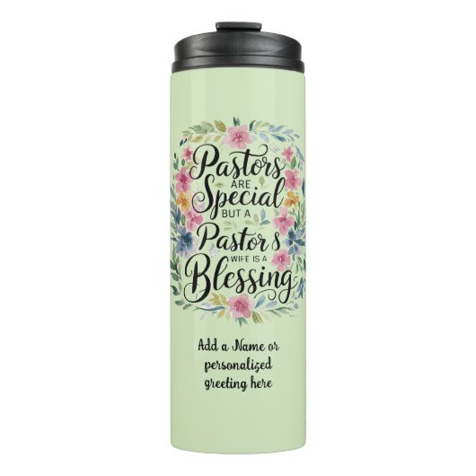 Bouteilles Isothermes ✝️ Pasteurs Femme Appréciation Cadeau Bénédiction  (Devant)