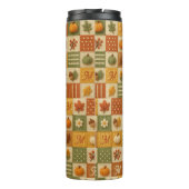 Bouteilles Isothermes Patchwork Automnal Citrouille Monogramme Rustique (Dos)