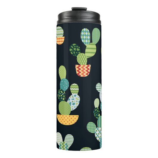 Bouteilles Isothermes Patchwork Cactus Plantes Motif sans couture (Devant)