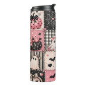Bouteilles Isothermes Patchwork Halloween rose (Tourné sur la gauche)