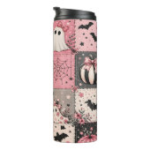 Bouteilles Isothermes Patchwork Halloween rose (Tourné sur la droite)