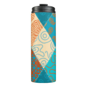 Bouteilles Isothermes Patchwork indien design vintage sans soudure.
