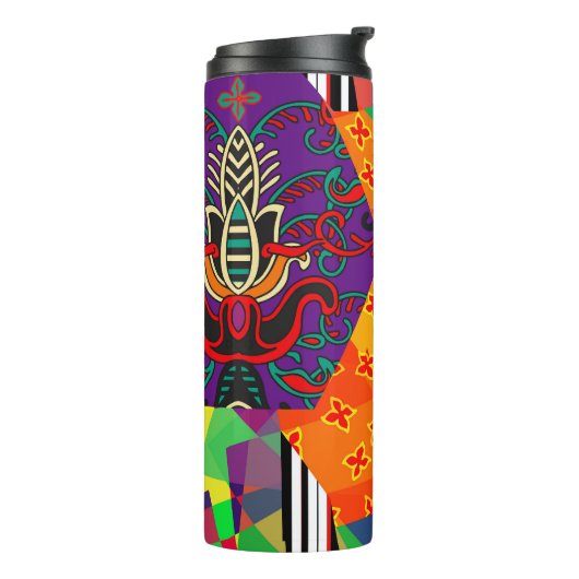 Bouteilles Isothermes Patchwork indien turc festier Mandala (Tourné sur la gauche)