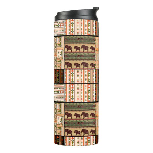 Bouteilles Isothermes Patchwork seamless african ornamental pattern text (Tourné sur la gauche)