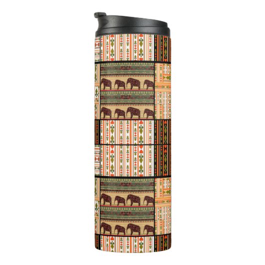 Bouteilles Isothermes Patchwork seamless african ornamental pattern text (Tourné sur la droite)