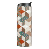 Bouteilles Isothermes Patchwork Stars Vintage Brown Vert (Tourné sur la gauche)