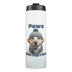 Bouteilles Isothermes Pâtes et Flurries - Design Chien d'hiver