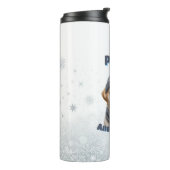 Bouteilles Isothermes Pâtes et Flurries - Design Chien d'hiver (Tourné sur la gauche)