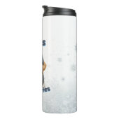 Bouteilles Isothermes Pâtes et Flurries - Design Chien d'hiver (Tourné sur la droite)