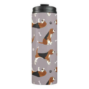 Bouteilles Isothermes Pâtes et os Beagle mignons Gris