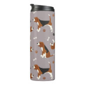 Bouteilles Isothermes Pâtes et os Beagle mignons Gris (Tourné sur la droite)