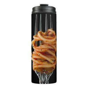 Bouteilles Isothermes Pâtes filées sur une fourchette, spaghetti de no