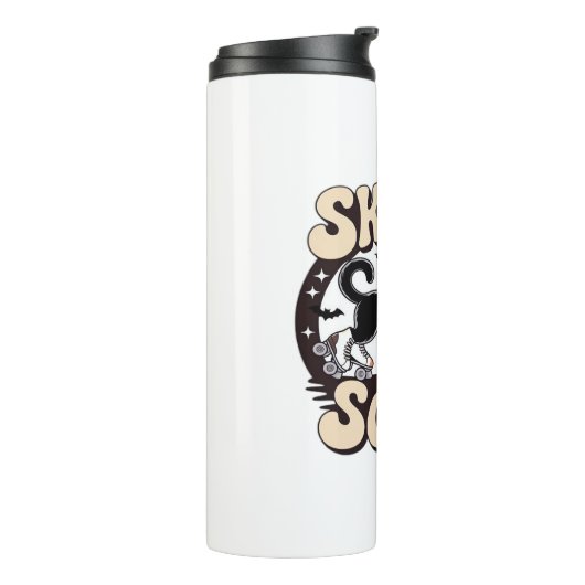 Bouteilles Isothermes Patinage et patinage - Belle Roulette de Chat Noir (Tourné sur la gauche)